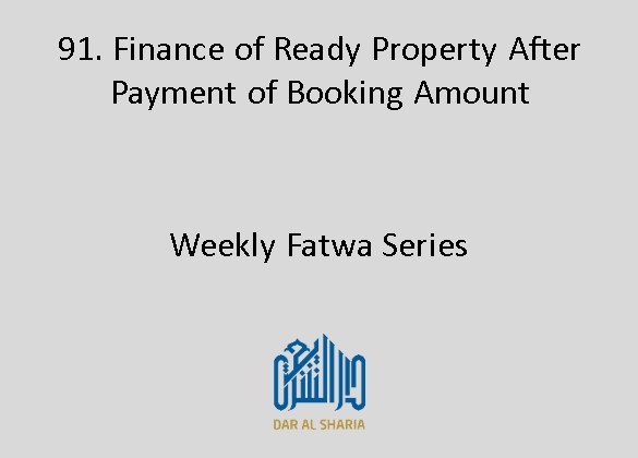 Finance of Ready Property After Payment of Booking Amount
