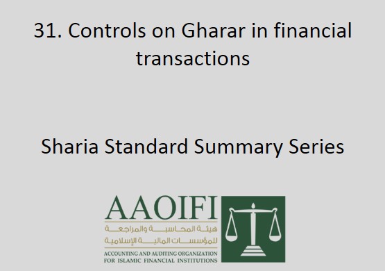 Controls on Gharar in financial transactions